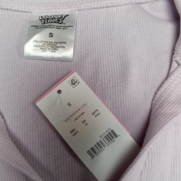 Looney Tunes Womens' Characters Miss Bugs Bunny Violet Dress Size S short sleeve - Picture 7 of 11